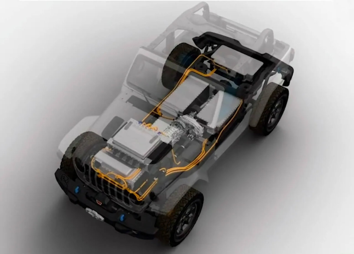 Jeep Wrangler electric SUV platform teaser
